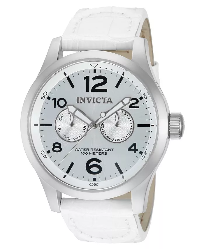 

Мужские часы 12170 Specialty Quartz с серебристым циферблатом и тремя стрелками Invicta, белый
