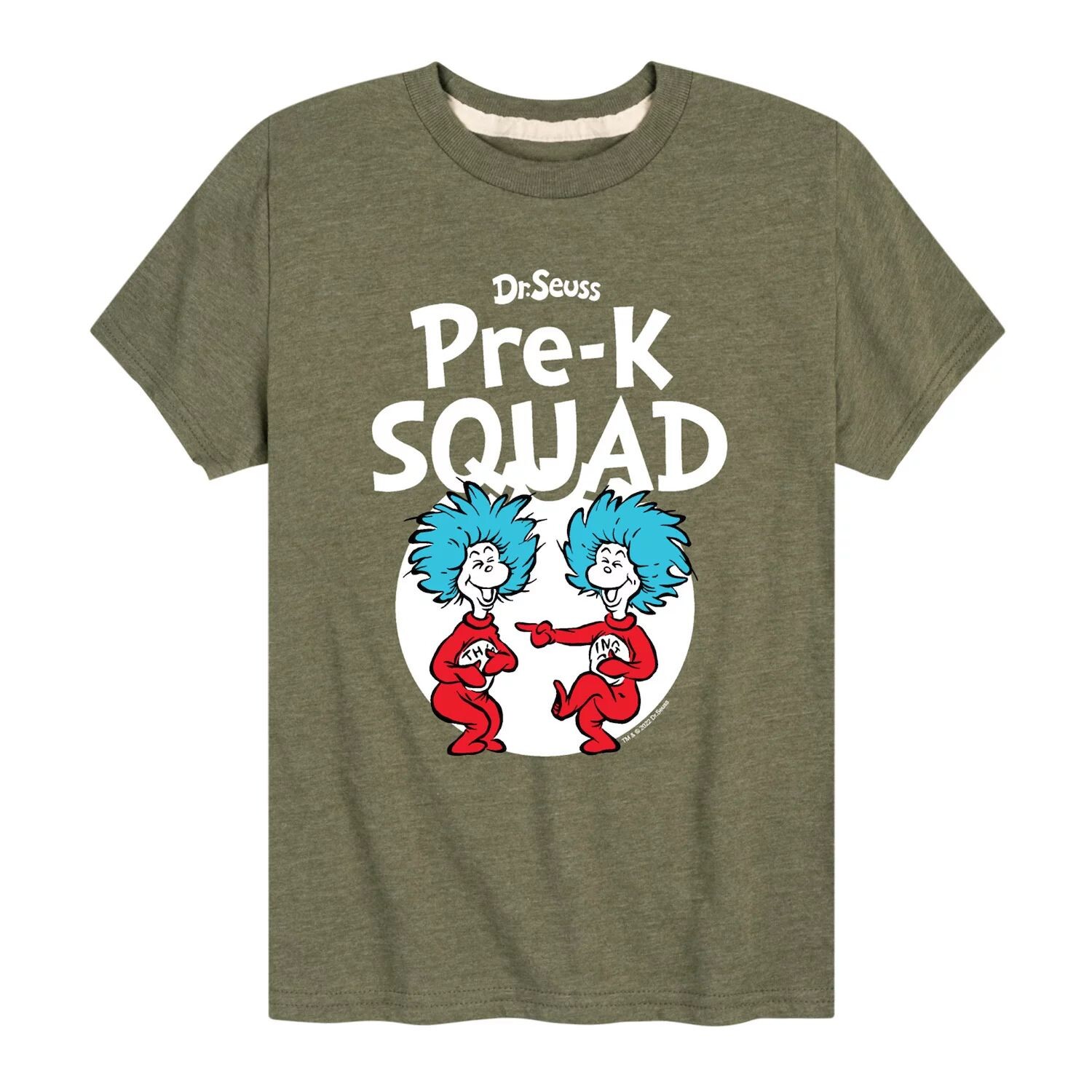 

Футболка с рисунком «Доктор Сьюз» для мальчиков 8–20 лет Pre-K Squad Dr. Seuss, зеленый