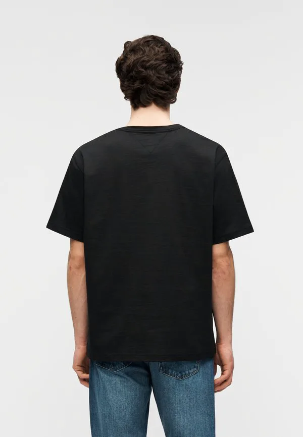 Футболка с текстурированным логотипом и эмблемой heritage. Tommy Hilfiger, Black — фото 3