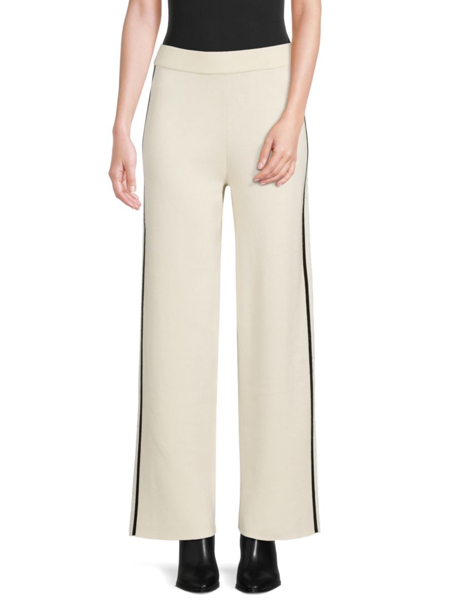 

Широкие брюки-клеш Saks Fifth Avenue, цвет Ecru Black