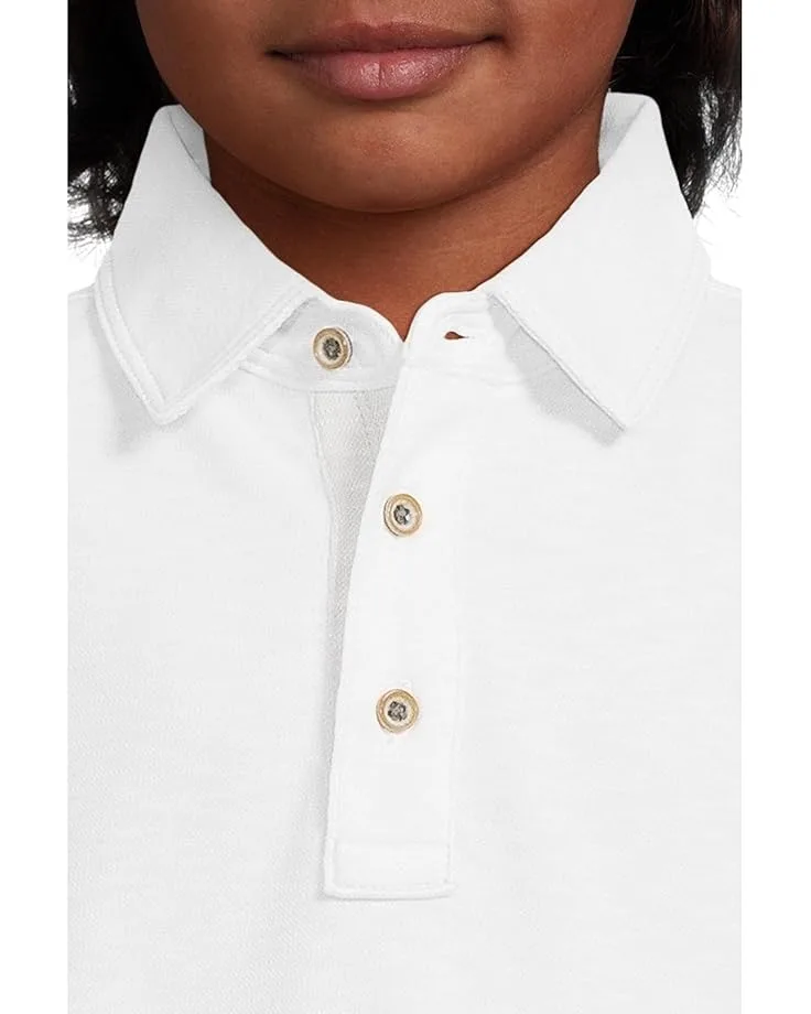 Поло Johnston & Murphy Kids Vintage Slub Polo (Big Kid), WhiteSee Less — фото 3