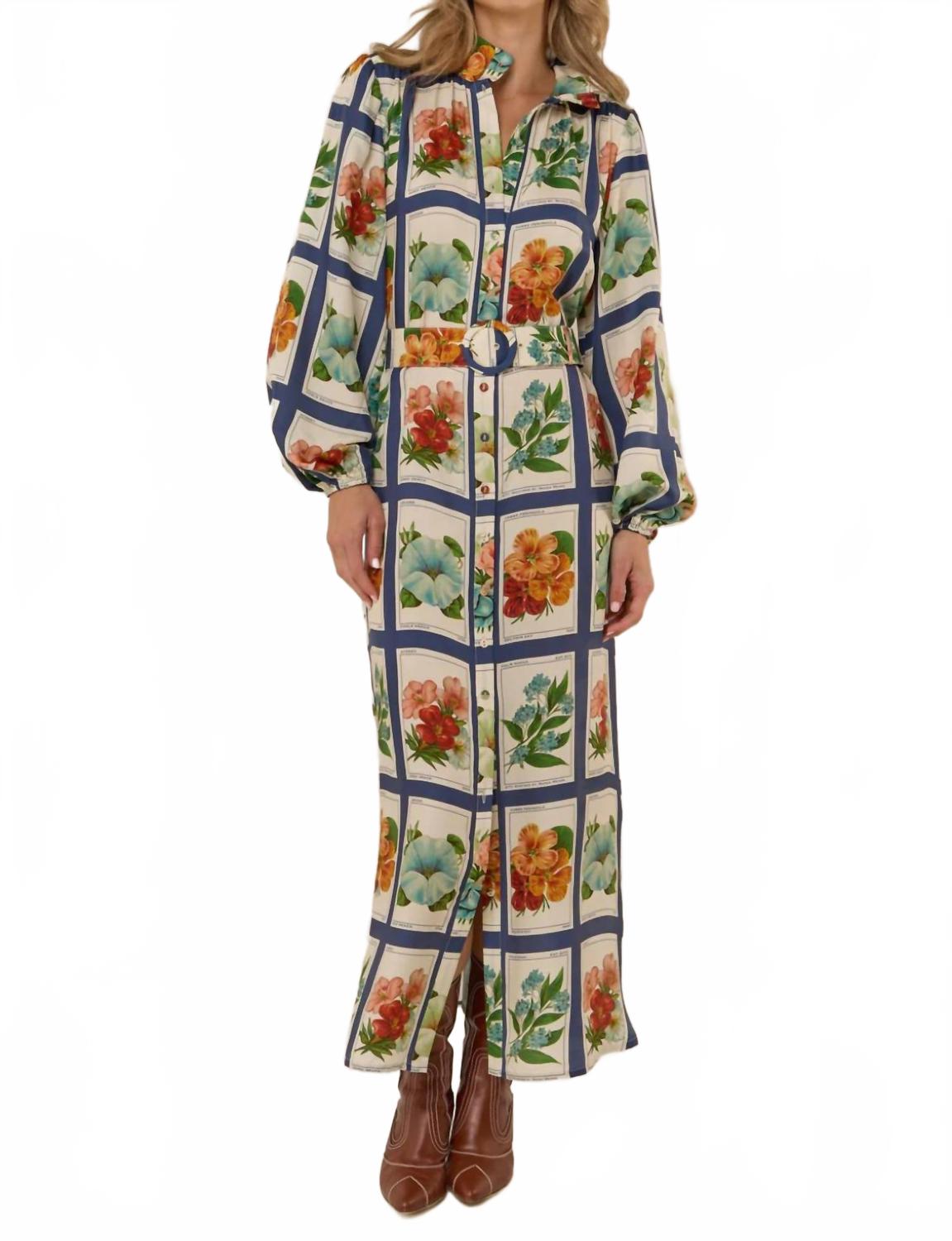 

Тисси Макси Платье в винтальном ботаническом стиле Palm Noosa, Vintage Botanical