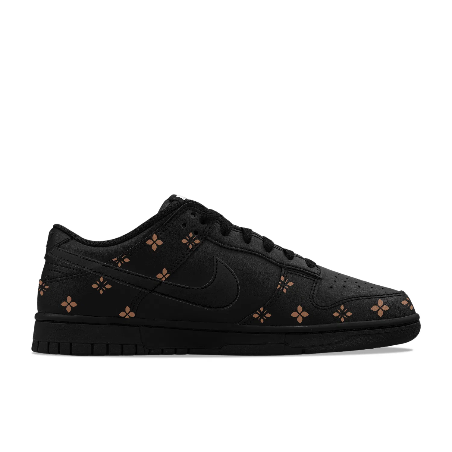 Кроссовки кожаные Nike Dunk Low Black — фото 4