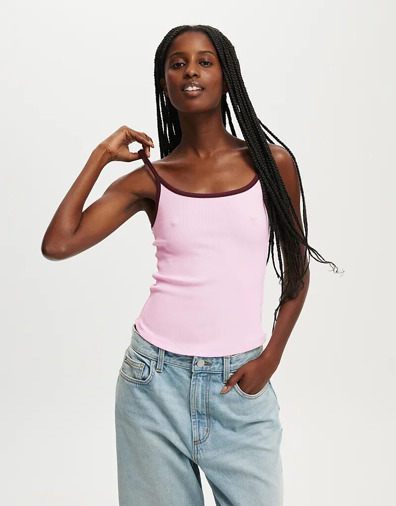 

Майка-борцовка Cotton On Byron розового цвета