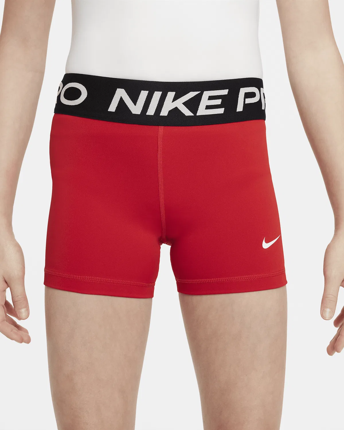 Шорты Nike Pro для девочек, University Red/White — фото 2