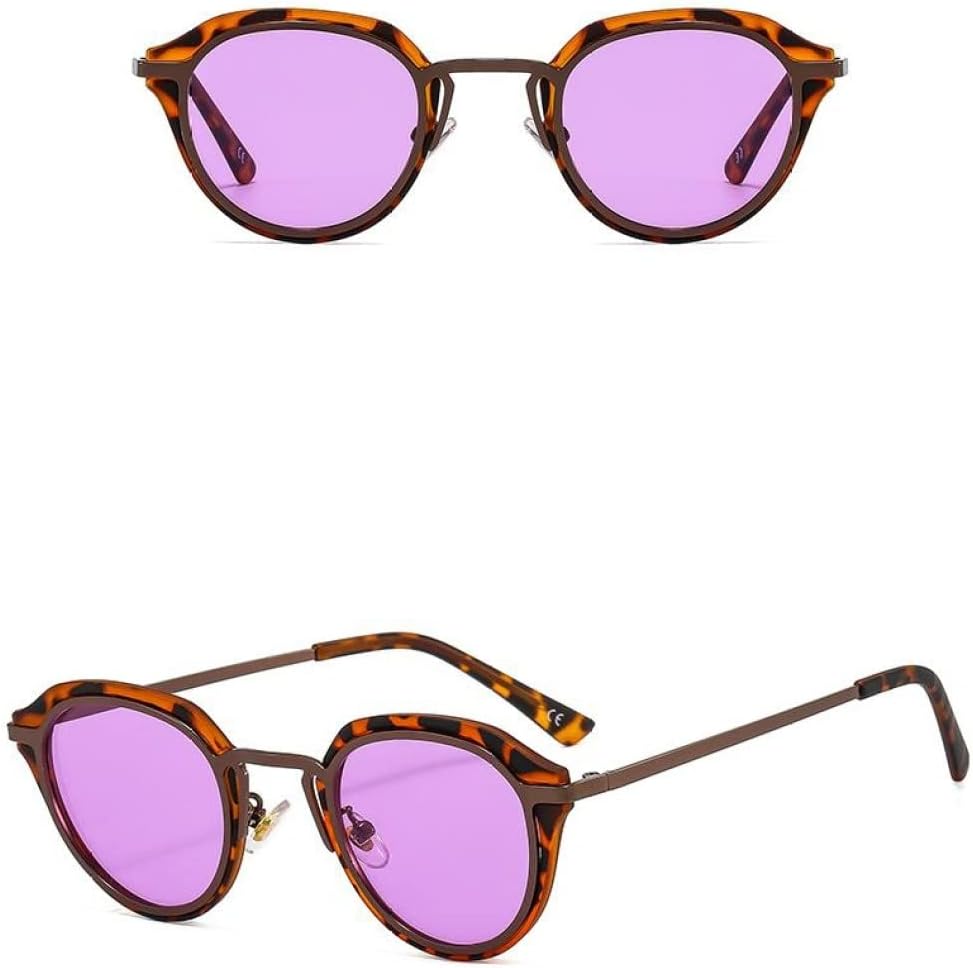 

MUTYNE Модные круглые солнцезащитные очки с цветными поликарбонатными линзами и металлической оправой, роскошные, универсальные, для женщин и мужчин, защита от УФ-излучения UV400, C3