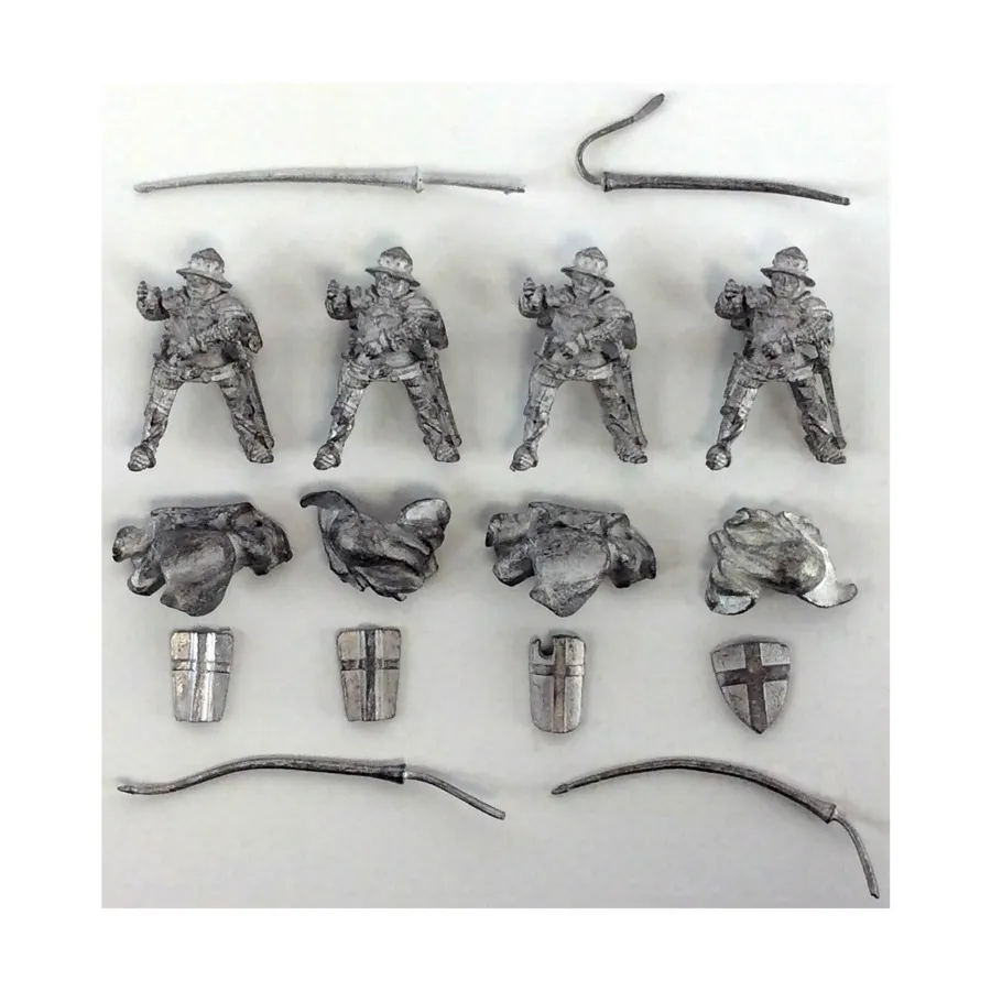 

Кавалерия в котелке, латном и кольчужном доспехе №1, Historical Miniatures - Teutonic Knights - Loose Miniatures (25mm)