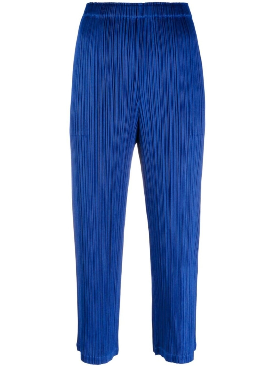 

Pleats Please Issey Miyake Mc August plissé cropped trousers, синий