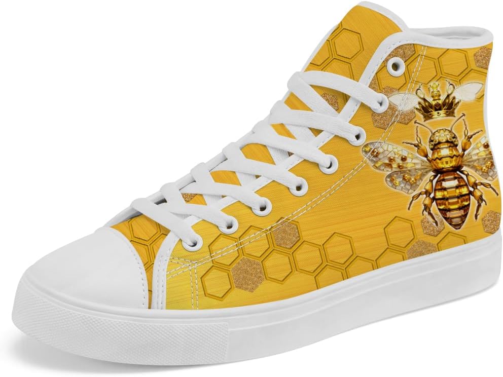 

Кеды Chebing Bee высокие на шнуровке из холщовой ткани, повседневная обувь для мужчин и женщин, желтый