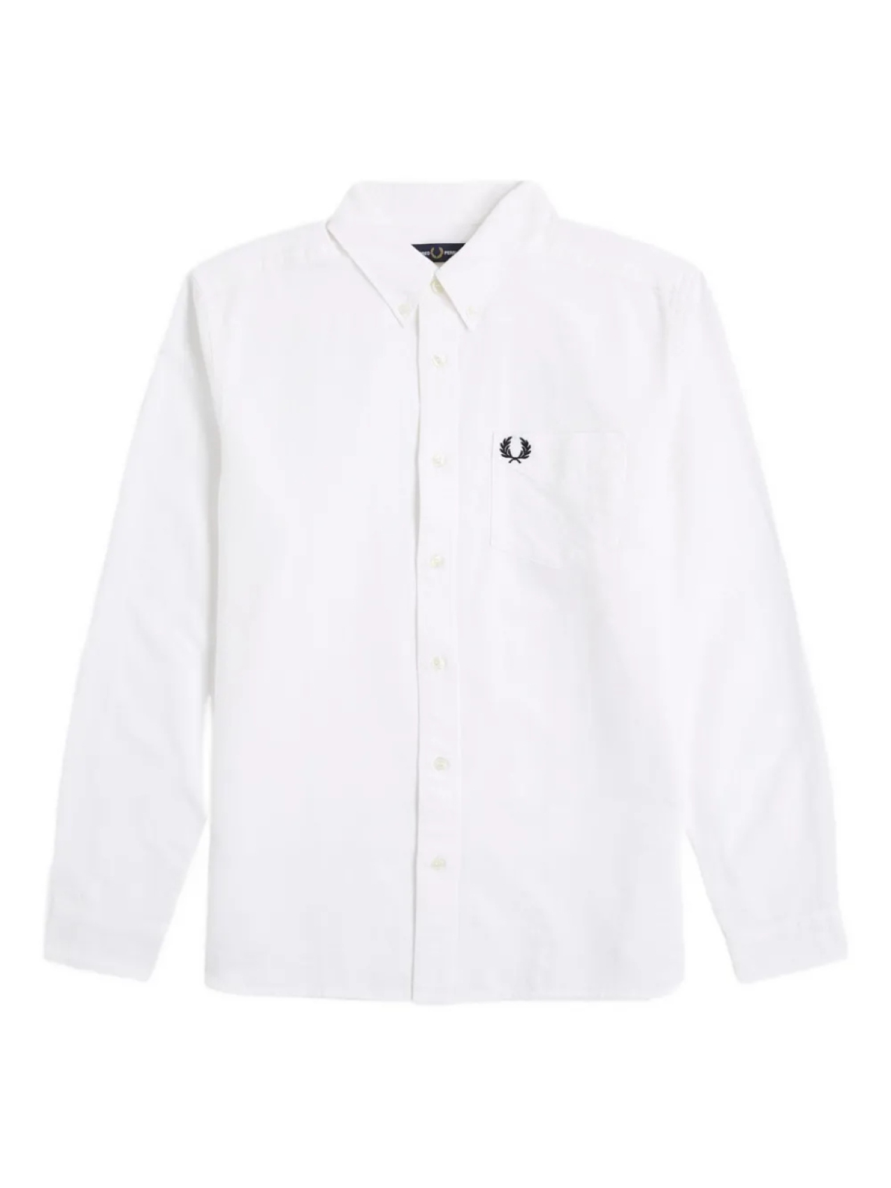 

Рубашка на пуговицах с вышитым логотипом Fred Perry, белый