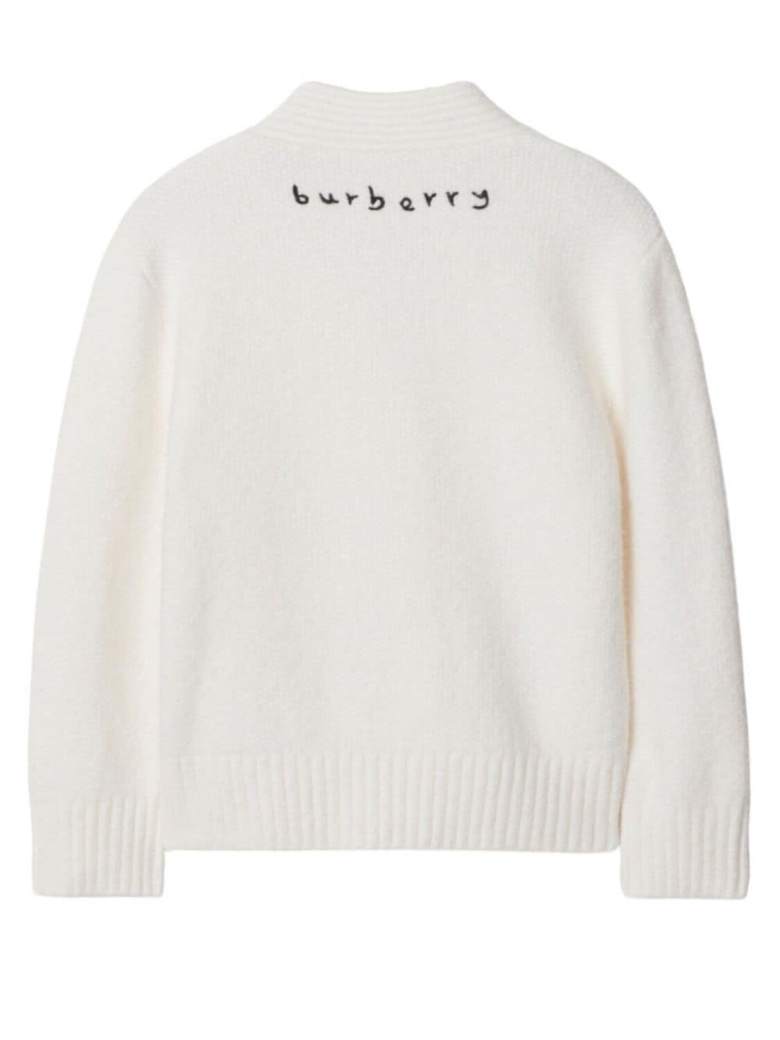 Burberry Kids кардиган Swan из смесовой шерсти, белый — фото 2