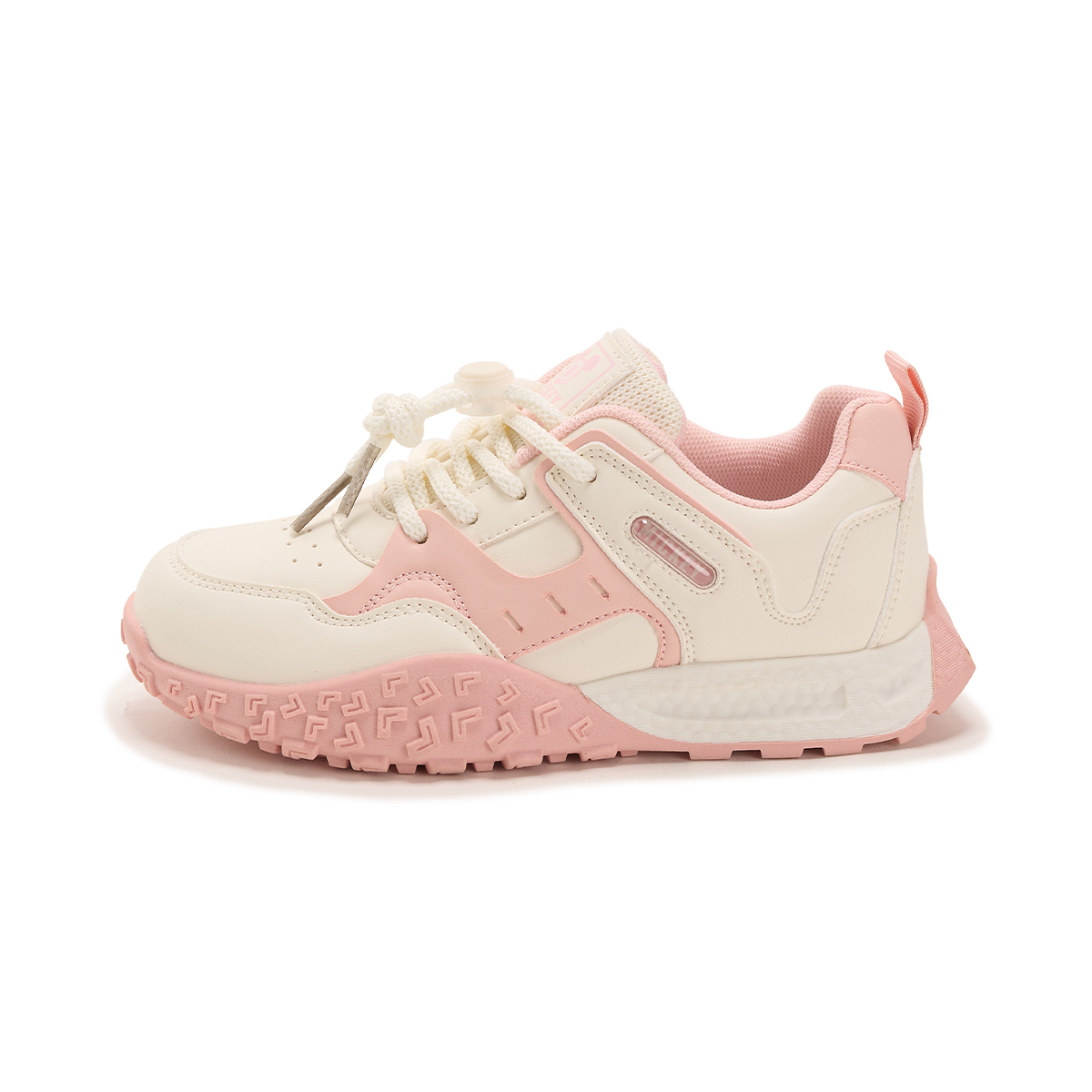 

Кроссовки серии Mickey с противоскользящей амортизацией и низким верхом, износостойкие, для детей и подростков Disney, бежевый/розовый