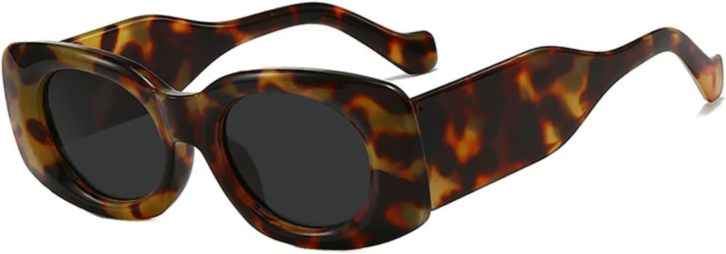 

Квадратные солнцезащитные очки для женщин и мужчин, модные, с защитой от УФ-излучения, толстые прямоугольные солнцезащитные очки, винтажные, стильные mincl, C4