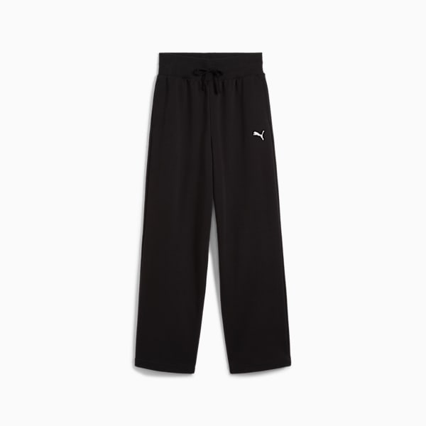 Широкие спортивные штаны для больших детей Puma Wardrobe Essentials, черный — фото 4