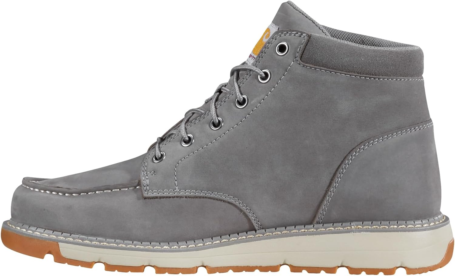 Carhartt Millbrook Moc Toe ботинки для мужчин - 5-дюймовые рабочие ботинки на клиновидной подошве, устойчивые к скольжению и EH-воздействию, из промасленной кожи, с дышащей мембраной и легкой промежуточной подошвой EVA, Grey — фото 3