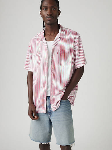 

Классическая рубашка для похода Levi's, цвет Silas Stripe Bossa Nova Red - Red