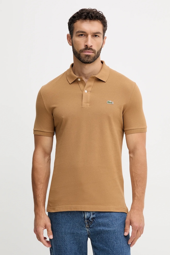

Хлопковая поло Lacoste, бежевый