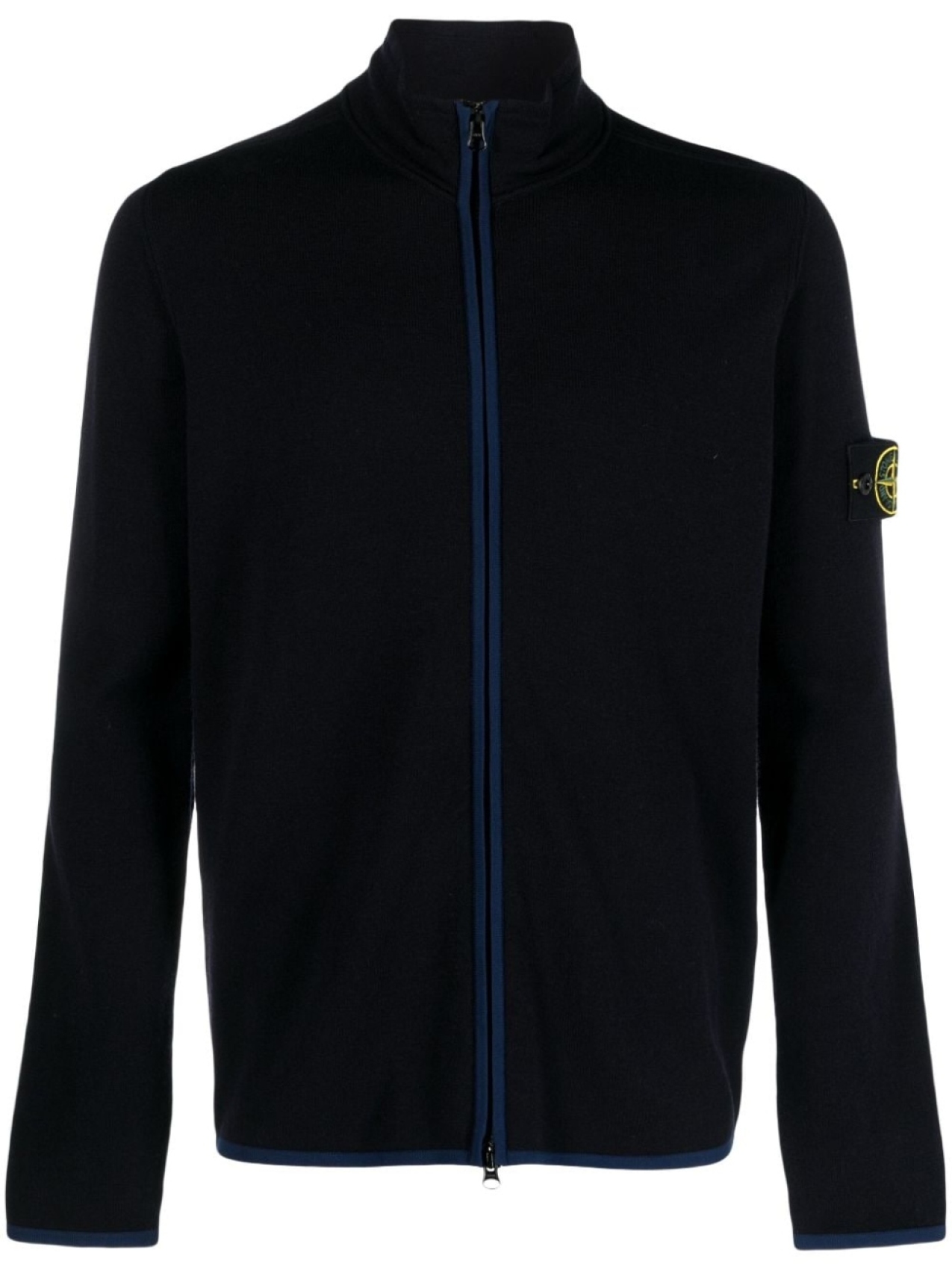 

Stone Island толстовка на молнии с нашивкой Compass, синий