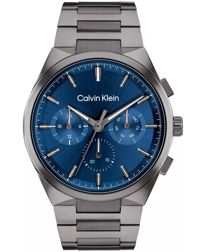 

Мужские серые часы Distinguish с браслетом из нержавеющей стали, 44 мм Calvin Klein