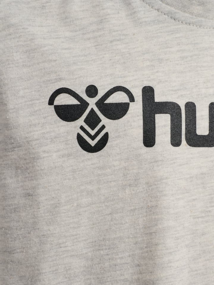 Hummel Детская футболка Hmlmover в расцветке EGRET MELANGE — фото 3