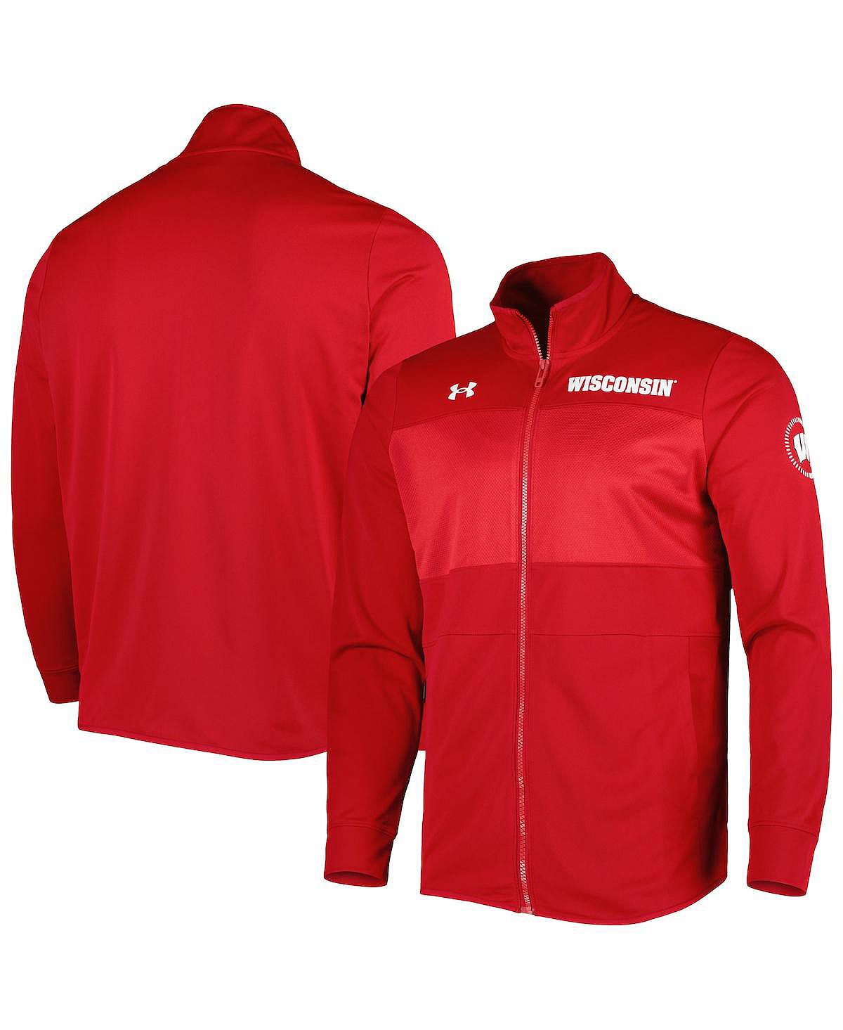 

Мужская красная вязаная утепленная куртка с молнией во всю длину Wisconsin Badgers Under Armour, Красный, Мужская красная вязаная утепленная куртка с молнией во всю длину Wisconsin Badgers Under Armour