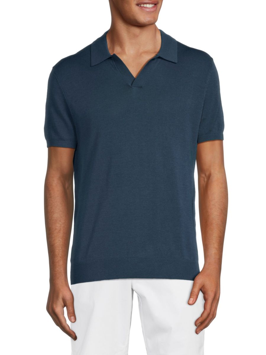 

Поло с воротником Джонни Saks Fifth Avenue, цвет Denim Navy