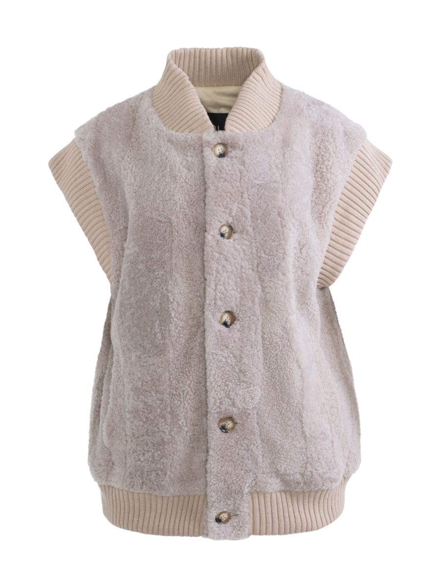 

Жилет из овчины на пуговицах Made For Generations WOLFIE FURS, цвет Natural