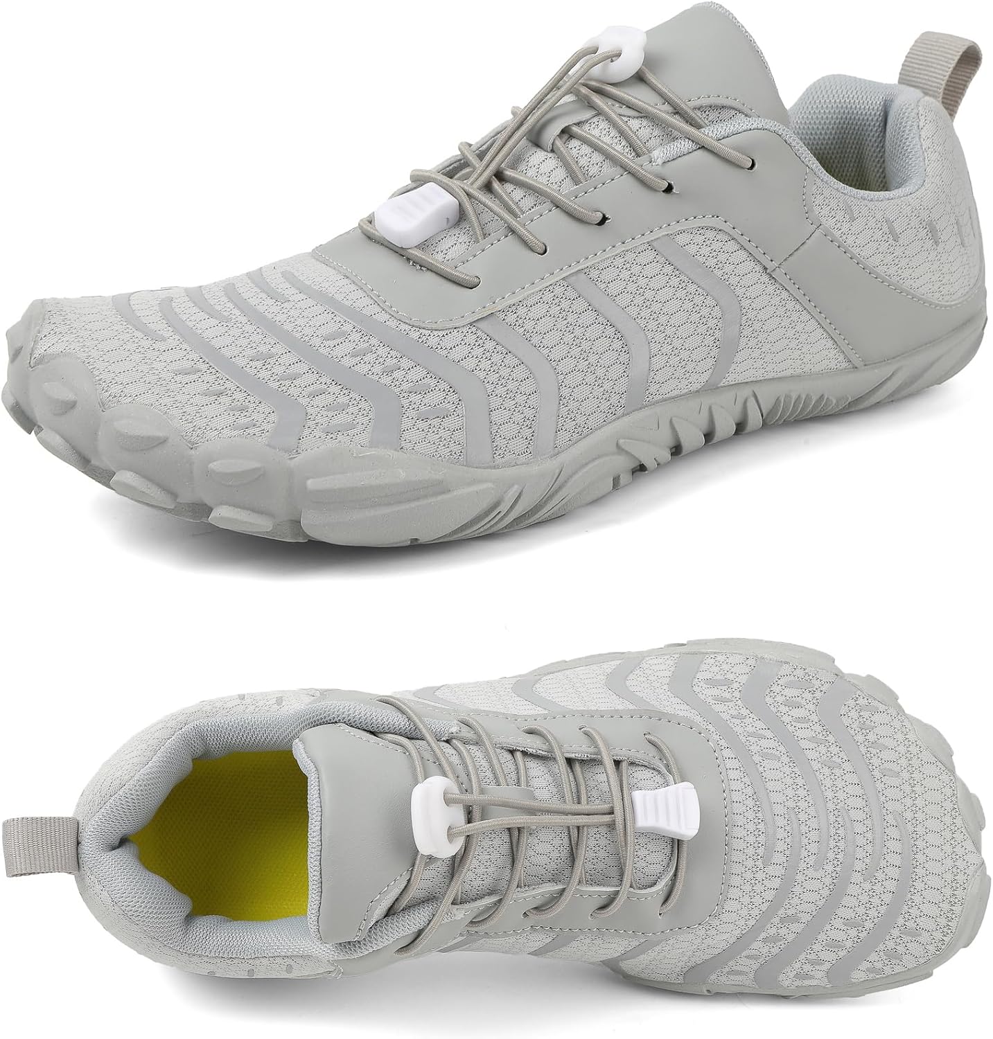 

Кроссовки для мужчин и женщин, минималистичная обувь, обувь с нулевым перепадом, для тренировок, кросс-тренинга, походов, водная обувь, с широкой носочной частью, заземленная обувь для силовых тренировок и ходьбы Mifawa, серый