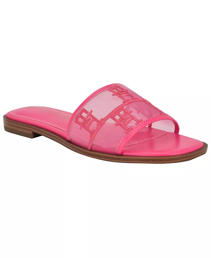 Женские сланцы Tesia Mesh Logo Flat Slide Tommy Hilfiger, розовый