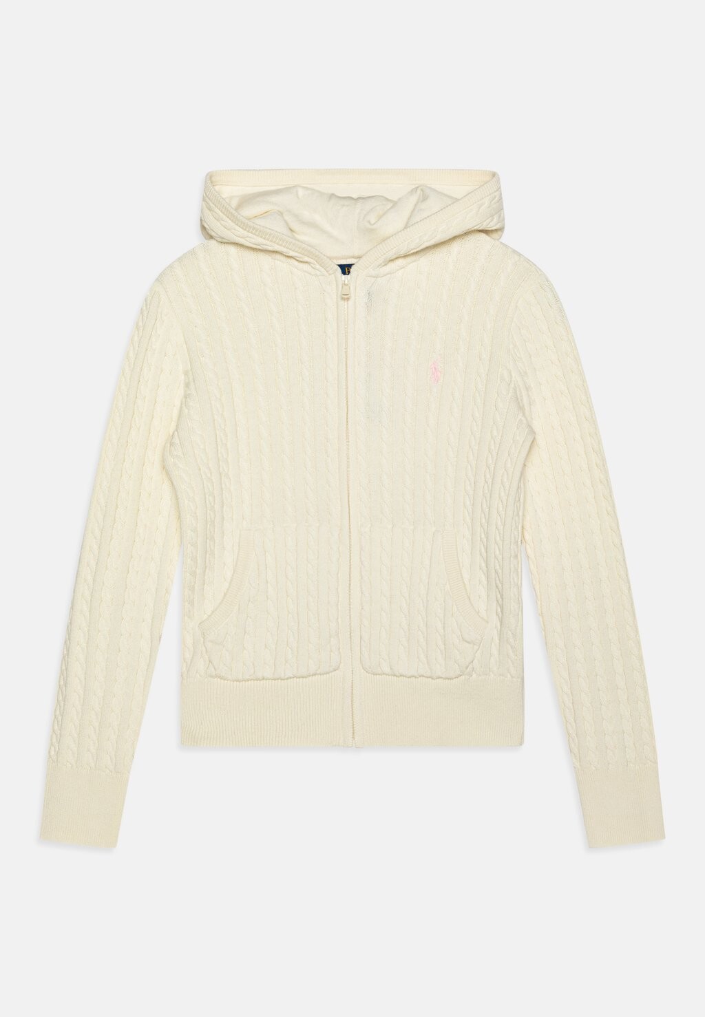 

Кардиган MINI-CABLE COTTON FULL-ZIP HOODIE Ralph Lauren, прозрачный