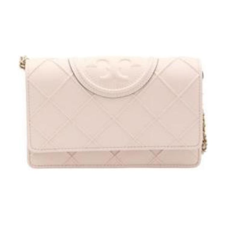 

Флеминг Тисненая Кожаная Мини Кошелек Женский Розовый TORY BURCH