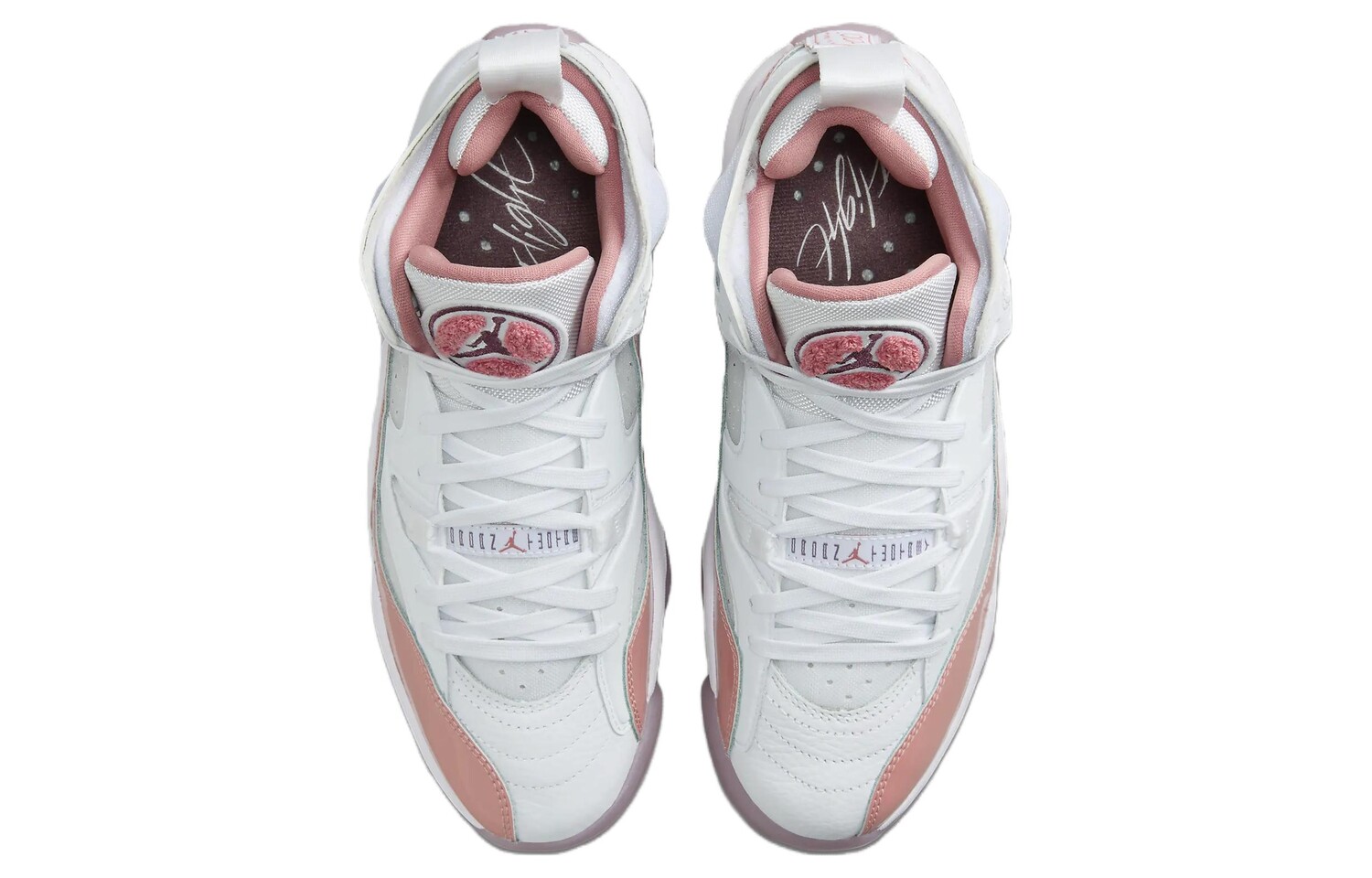 Женские баскетбольные кроссовки Jordan Jumpman Two Trey Vintage, White/Red — фото 4