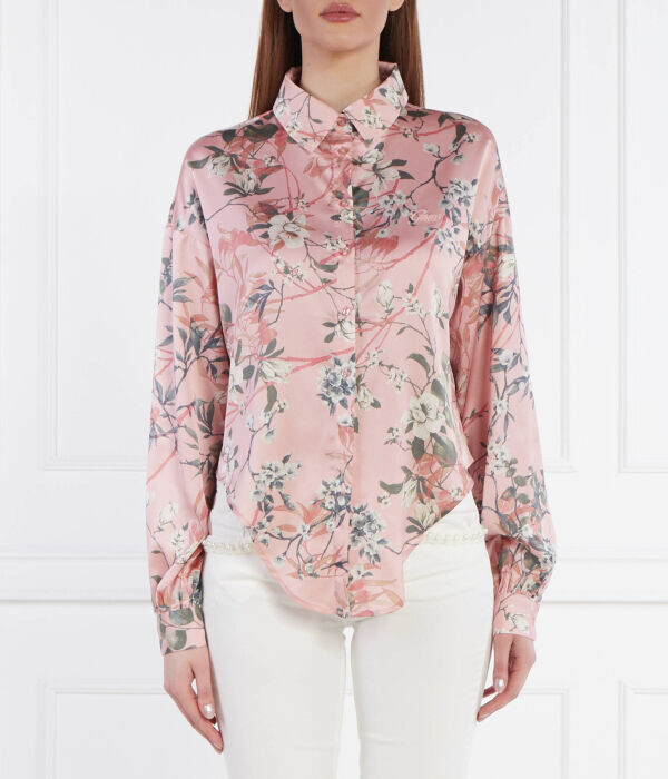 

Рубашка Guess Jeans Relaxed Fit, розовый