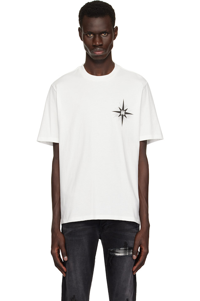 

Футболка Amiri с принтом Starburst Amiri, цвет ivory