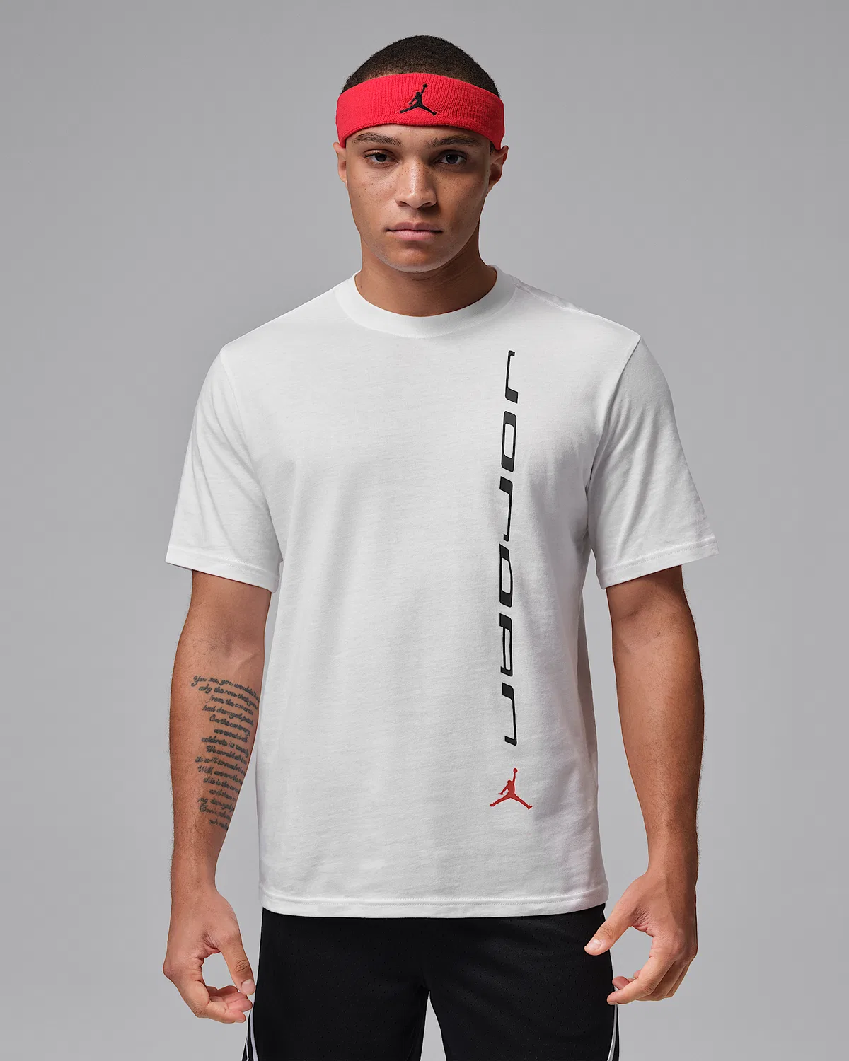 Мужская футболка Dri-FIT Jordan Sport, White/Black/University Red