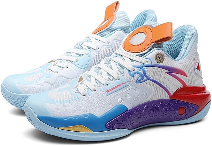 

Мужские модные кроссовки для баскетбола с дышащей сеткой, шнуровкой и высоким верхом, легкие, с нескользящей подошвой, для активного отдыха, тенниса, классического волейбола и бейсбола Qklmwes, синий