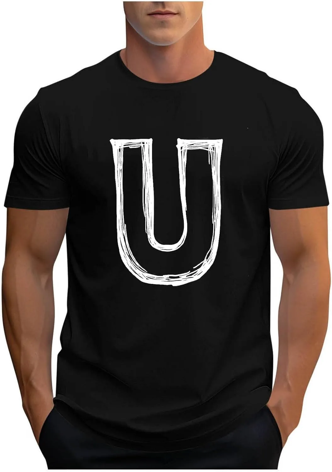 

Футболка мужская с коротким рукавом и принтом