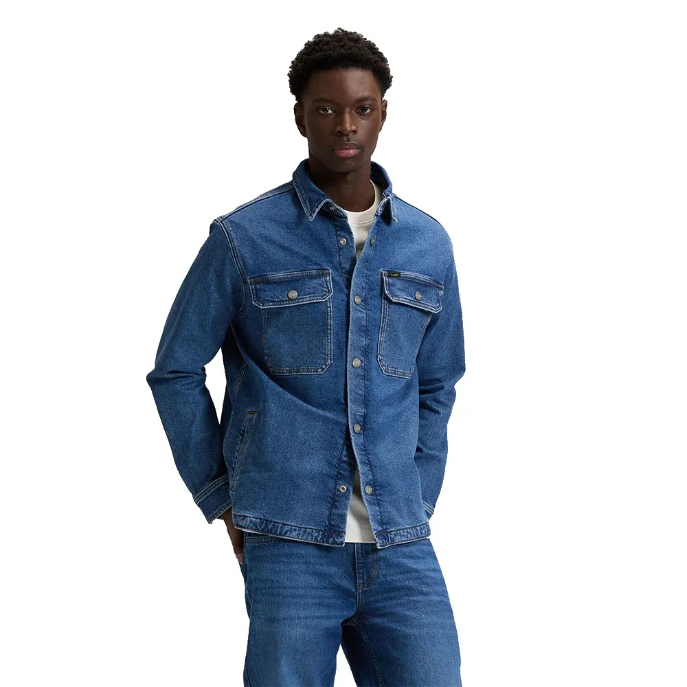 

Куртка-рубашка свободного кроя Lee 112377758, синий