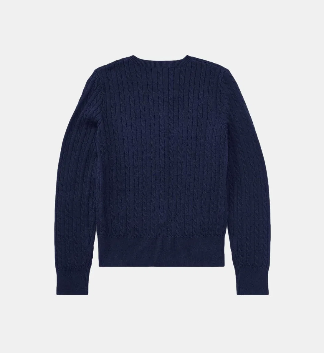 Вязаный хлопковый кардиган на пуговицах POLO RALPH LAUREN, синий — фото 2