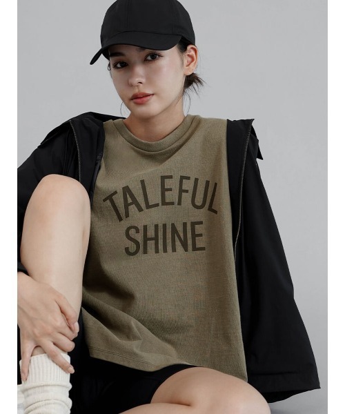 

Топ с винтажным логотипом YORT, цвет хаки