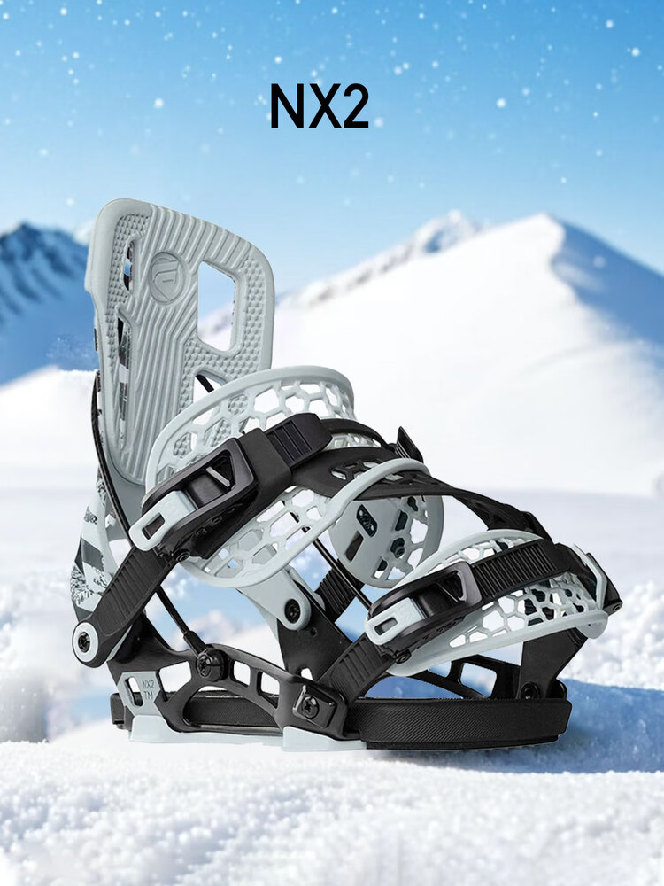 

Nidecker Быстросъемные крепления для сноуборда мужские NX2 черные с серой пряжкой размер L