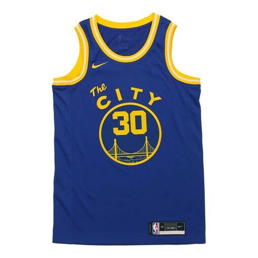 

Майка Nike NBA Swingman Jersey Golden State Warriors Classic Edition 2020 Blue/Yellow, синий