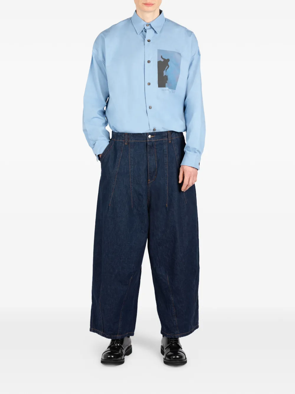 

Джинсы с контрастной строчкой Société Anonyme, синий