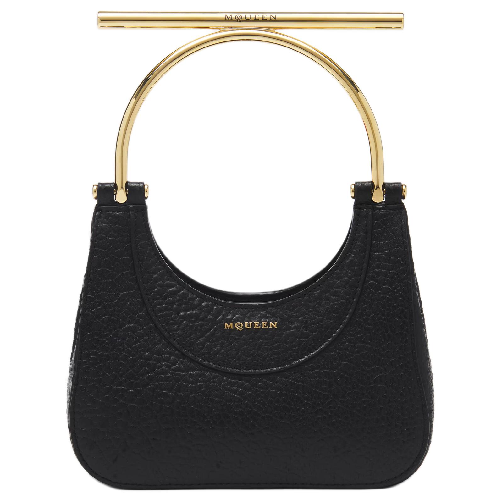 

Alexander McQueen Миниатюрная женская сумка из ягненка черная