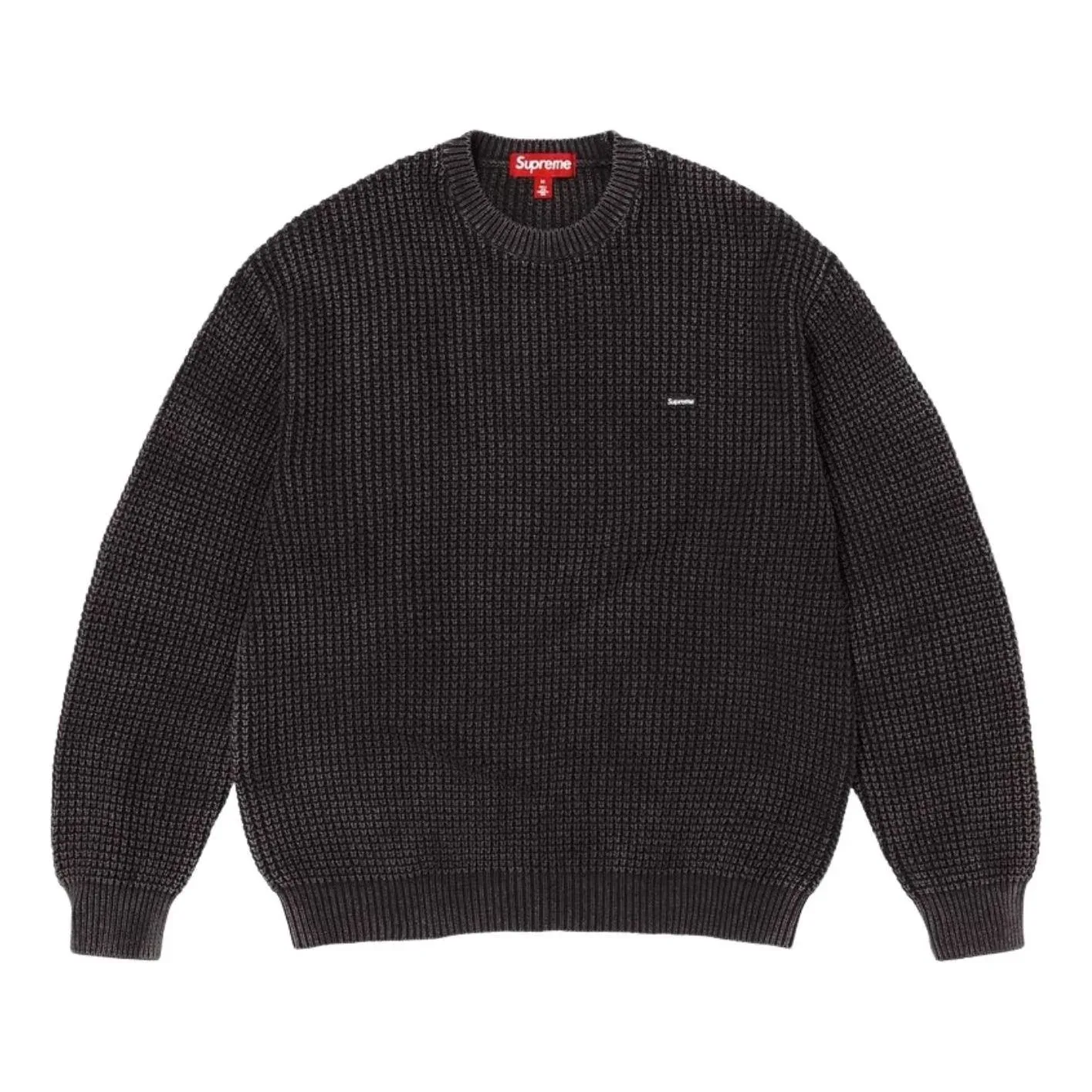 Свитер Supreme SS26 Washed Small Box Waffle 'Black'