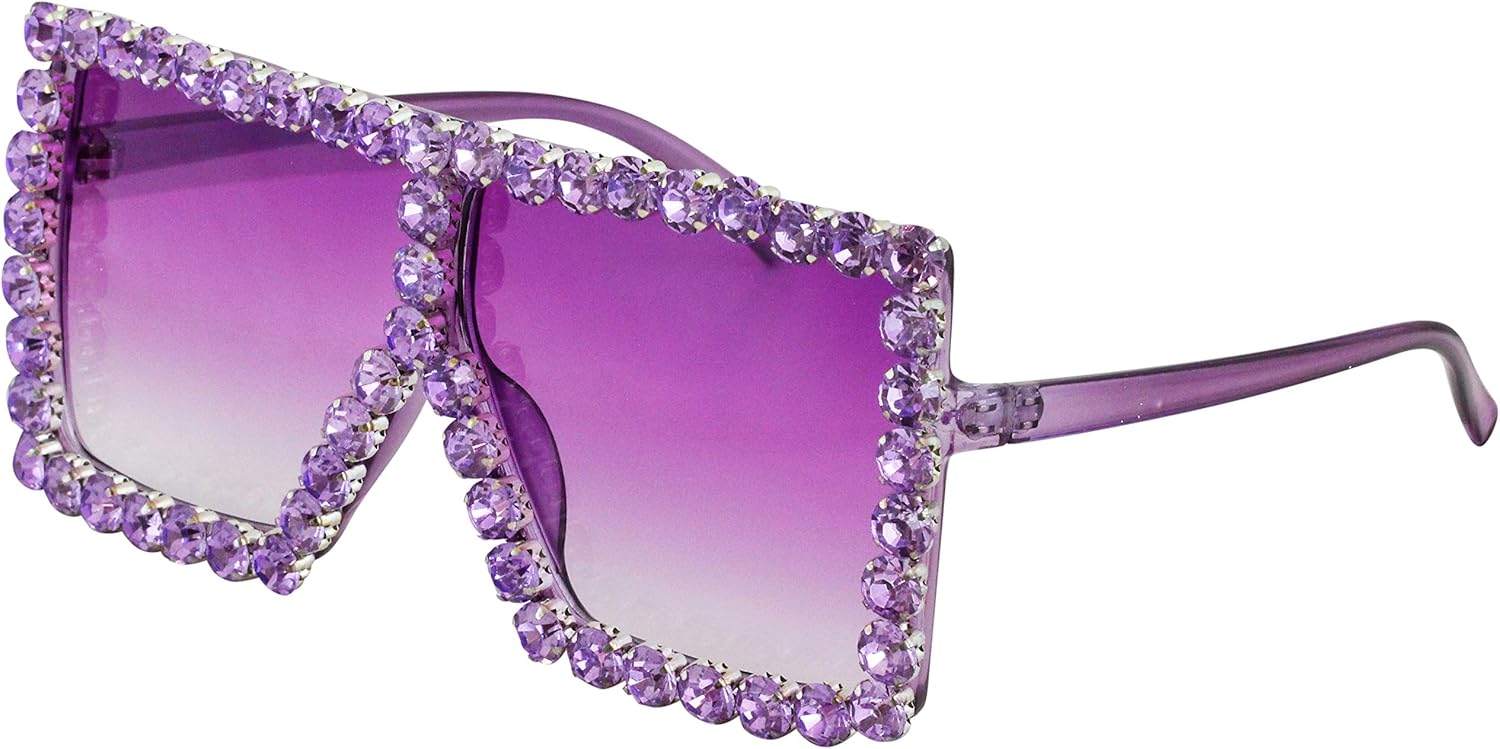 

Огромные, преувеличенно большие, с плоской верхней частью, квадратные солнцезащитные очки SHIELD с цветными линзами, модные солнцезащитные очки Elite Glasses, Purple Diamond