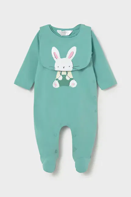 Комбинезон с длинным рукавом Mayoral Newborn, бирюзовый