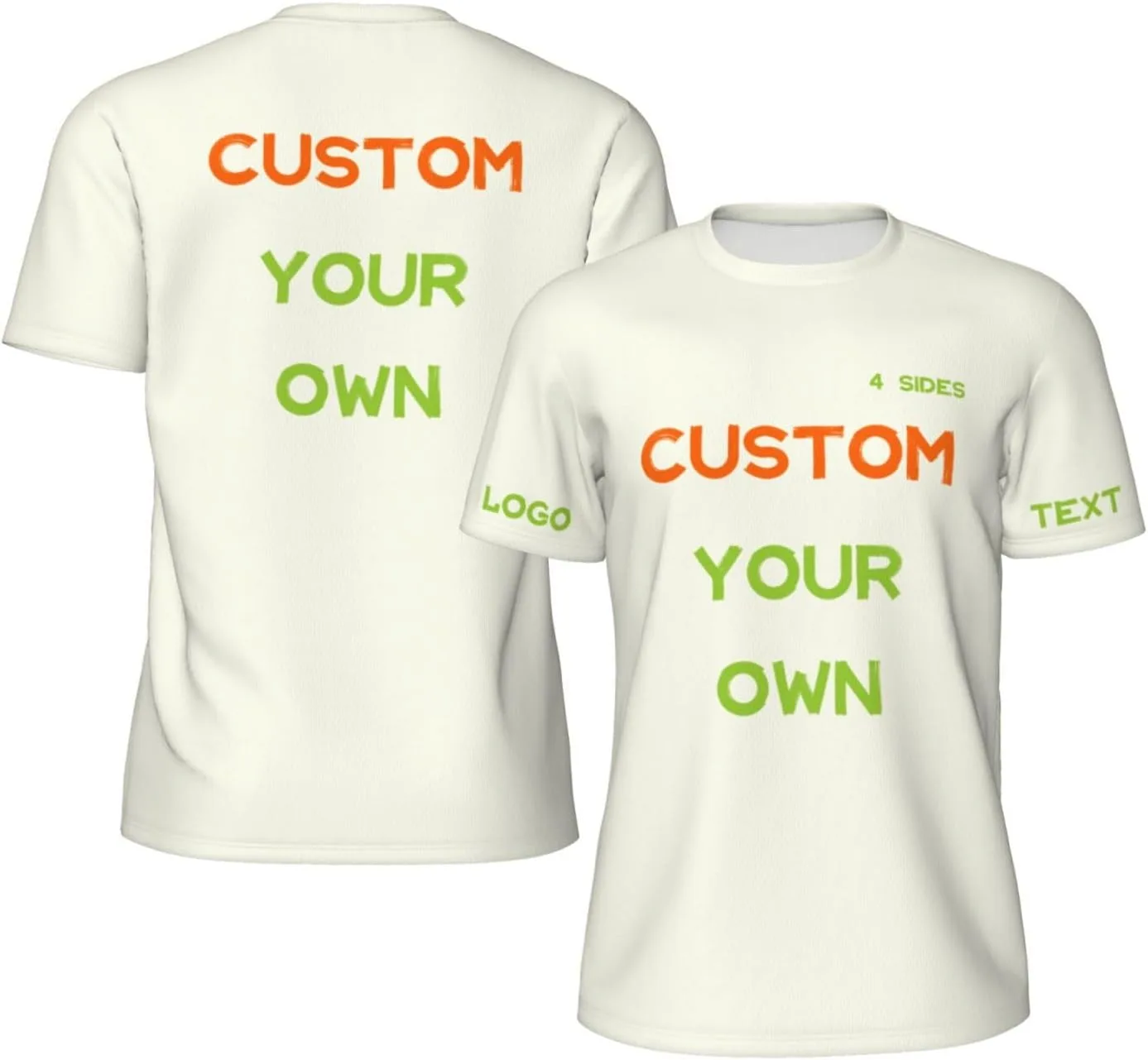 

Футболка Custom с принтом на 4 сторонах для мужчин