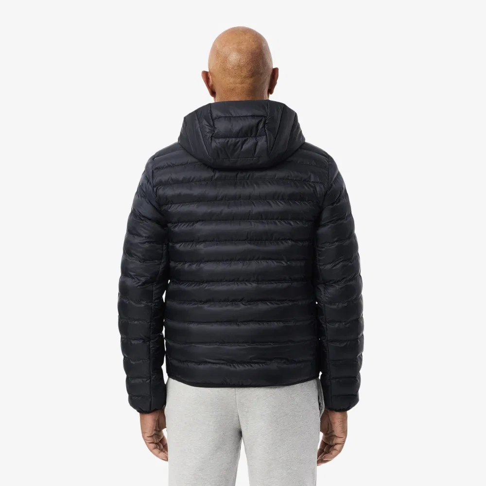 Мужская лёгкая куртка с капюшоном Thermore тёмно-синяя от Lacoste — фото 3