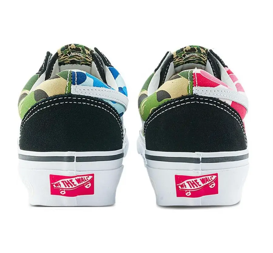 Кроссовки Vans x Bape ABC LX Old Skool 'Multi Color Camo', разноцветный — фото 4